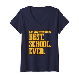 Womens San Diego Vaqueros Best Ever HS V-Neck T-Shirt