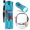 9 LEDs Finding Dory Torch, 8.7cm Blue Aluminum Flashlight with