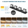 Joossnwell Black Vanity Light for Bathroom (4-Light, 28-Inch) Crystal Bath