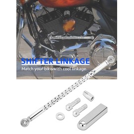 AILMOTO Chrome Shift Linkage Compatible for Harley Davidson 1986-2024 Road King Softail Street Glide Electra Glide Road Glide Ultra Class Tri Glide