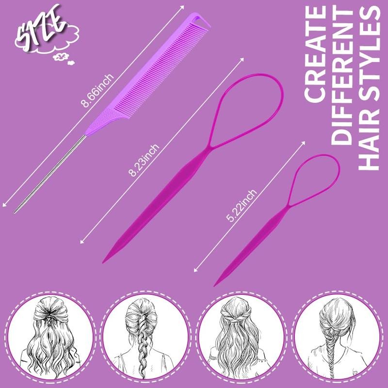3Pack Hair Loop Tool Set with 2PCS French Braid Tool
