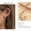 Aksod Snake Ear Wrap Gold Crystal Climber Snake Ear Cuff