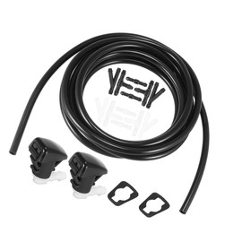 Motoforti Front Windshield Washer Hose Kit, for Dodge Durango 2011-2021, Plastic, with 3 Meter Washer Fluid Hose 12 Pcs Hose Connectors, Black, 15pcs