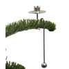 Baumkerzenhalter Balancehalter Pendelhalter für Weihnachtsbaum matt Silber (Silber, 6er)