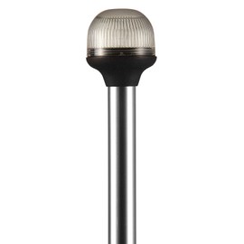 Attwood 5350-PA12-7 Folding All-Round 12-Inch Marine Boat Incandescent Pole Light, Silver, One Size