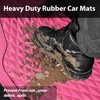 CAR PASS Heavy Duty Rubber Hot Pink Car Floor Mats