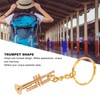 Trumpet Key Chain Pendant Metal Brass Fashionable Stylish Musical Instruments