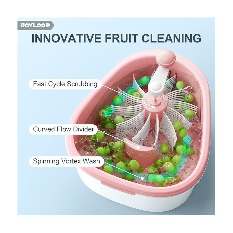 JOYMOOP JOYLOOP Fruit Cleaner Spinner Large Fruit Washer Spinner with