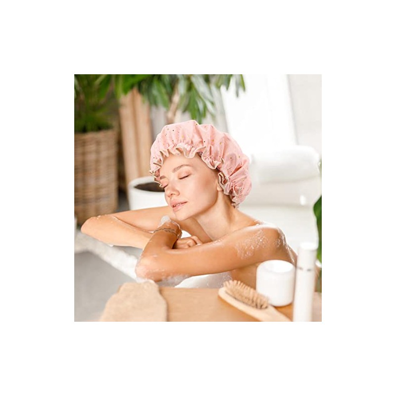 Tbestmax Gorro Ducha Mujeres Niñas Pelo Largo Grueso Baño Impermeable