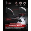 MZS Racing Motorcycle Mirrors, Fairing Rearview Side Mirror Adjustable Black