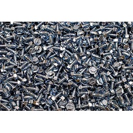 (500) Slotted Hex Washer 1/4 x 1/2 Sheet Metal Screw Type AB Zinc Plated #14 SMS