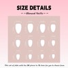 Press on Nails Almond - Glitter Pink Nails Medium Length