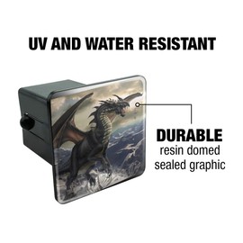 Graphics and More Rogue Dragon Winter Mountain Top Tow Trailer Hitch Cover Plug Insert