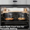 4 Sets Mini Cast Iron Skillet, 6.3 Inch Small Cast