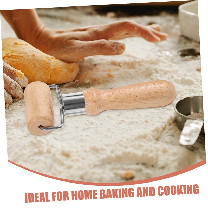 Mobestech Non Stick Wooden Rolling Pin for Baking Shaped Pastry