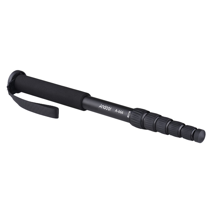 Andoer A-666 181cm/5.9ft Telescoping Aluminum Camera Monopod Unipod Stick 6-Section