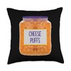 Cheese Puffs Snacks Cheese Balls Throw Pillow