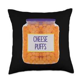 Cheese Puffs Snacks Cheese Balls Throw Pillow
