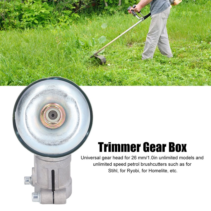 26mm/1.0in Diameter Lawn Mower Gear Head Universal Grass Trimmer Replace