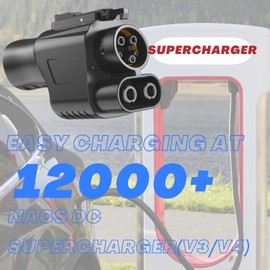 NACS to CCS1 Adapter,Max 500A & 1000V Charging Adapter，Universal Fit for All Ford EVs & Rivian R1T, R1S, R2, R3 EVs