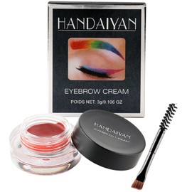 Eyebrow Pomade Waterproof Eyebrow Gel Eyebrow Pomade with Brush Long Lasting for Dense and Natural Looking Eyebrow Red