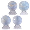 KYEYGWO Blue Celestite Crystal Ball with Acrylic Stand, Decorative Sphere
