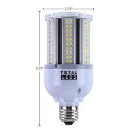 TOTAL PRODUCTS GROUP Extra Short 15 Watt LED Light Bulb - E26 Base, 30K Warm White, 80W Equivalent, Indoor & Outdoor Light