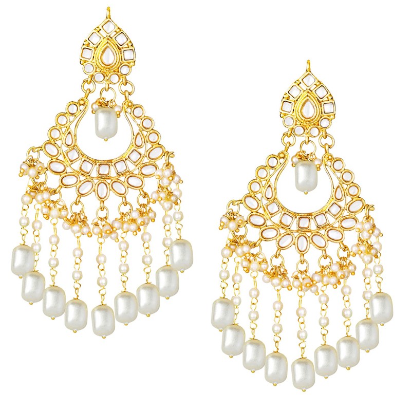 Aheli White Indian Ethnic Wedding Wear Faux Pearl Beaded Choker