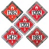 Class 3 Flammable Liquid, Aluminum Flip Placard, 5-Legend, Numbered, 350mm