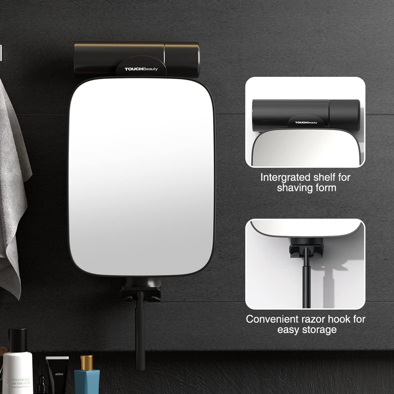 TOUCHBeauty Shower Mirrors for Men, 3X Magnification Shaving Mirror with