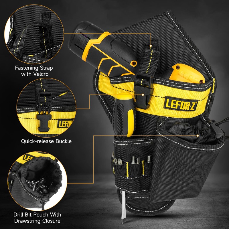 Drill Holster,Heavy-Duty Impact Holster for Tool Belt,Quick Access Drill Holder,Drill