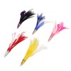 5Pcs Feather Trolling Fishing Lures Colorful Feather Jet Head Trolling