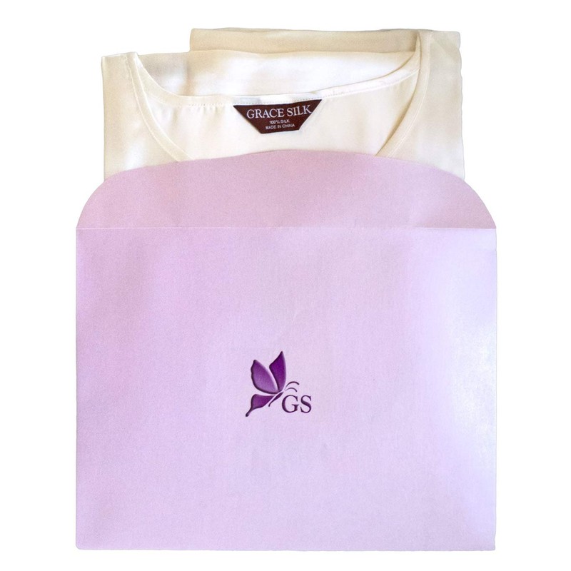 Grace Silk 100% Silk Short Robe Kimono, Plum Blossoms, Purple