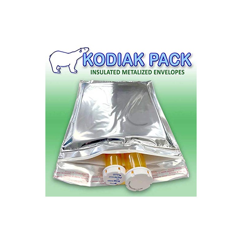 Kodiak Pack Insulated Mailers Metalized Envelopes for Cold Shipping, 15"