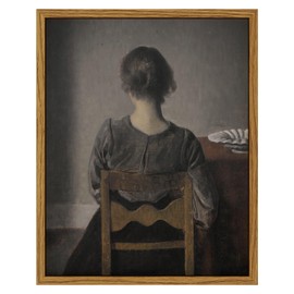 InSimSea Framed Canvas Prints Art Vintage Decor, Classical Women Portrait Painting Prints Vintage Decorations for Bedroom Living Room Home Office Farmhouse Bathroom Decor, 8"x10"