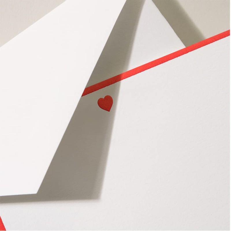 Crane & Co. Bordered Heart Card