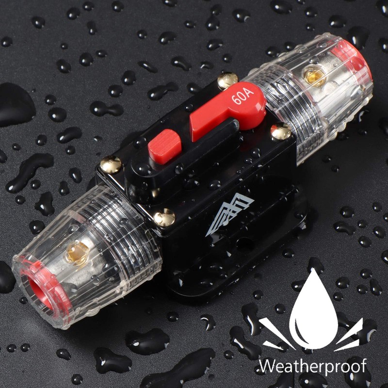 M1A2 60 Amp Circuit Breaker Switch 60A Waterproof Fuse Inline