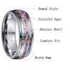 NUNCAD Silver Rings for Men Women Tungsten Wedding Band with
