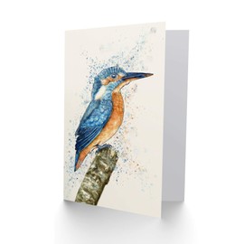 Kingfisher Watercolour Greetings Card Cp3220
