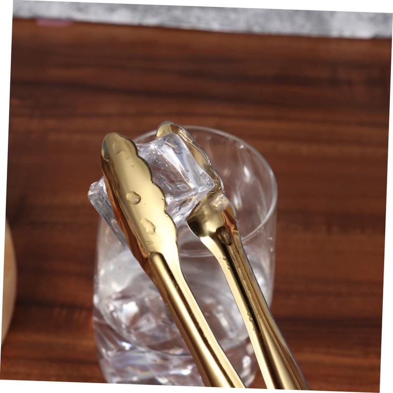 Gatuida 4 Pcs 15cm Stainless Steel Food Serving Tongs Ice