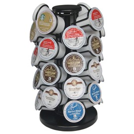 BLACKSMITH FAMILY 32 K Cup Holders,K Cup Holder, K Cups Holder,K Cup Carousel, Coffee Pods Holder Storage Organizer Stand, No Assembly Required,Black (Capacity of 32 Pods, Black)