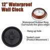 Wall Clock 12 Inch/30CM Retro Silent Non-Ticking Simulated Wooden Wall