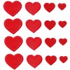 Zlettery 24pcs Red Heart Iron on Patches, Heart Embroidered Patches