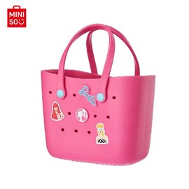 MINISO Barbie Sunlight Shining Series Lunch Box & Bento Storage Bag - Cute, Cartoon-Style Portable EVA Handbag, Perfect Gift for Girls
