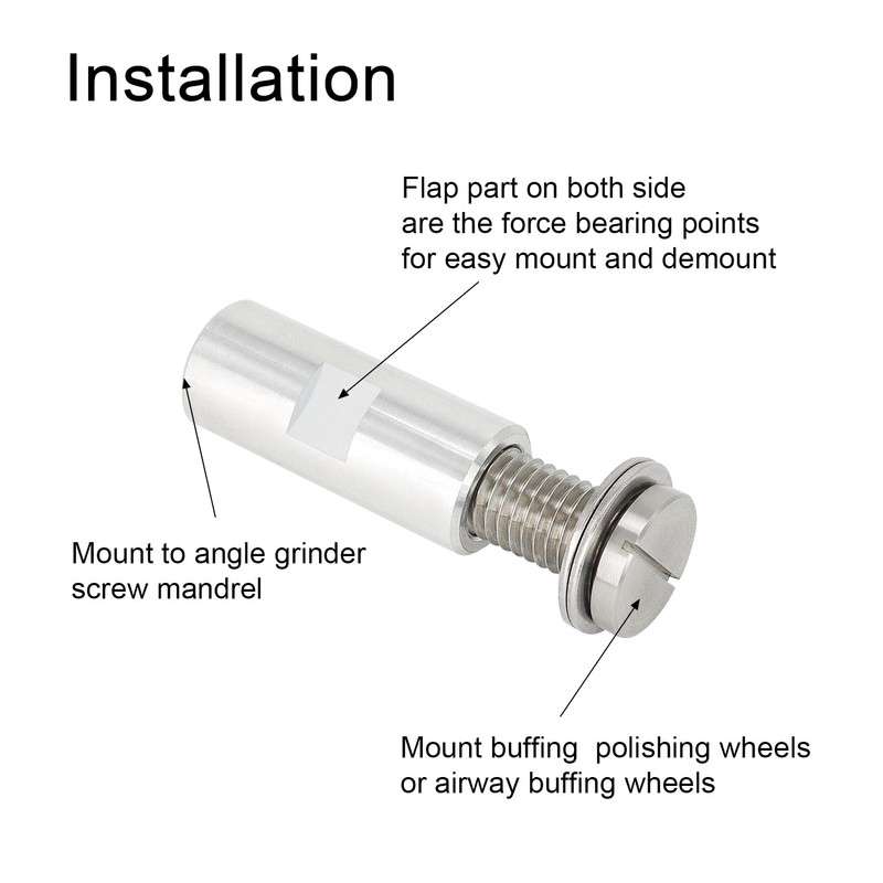 QZATTCAEN Airway Buffing Wheel Extension Shaft 2-1/4" L Angle Grinder