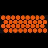 LiteMark Reflective Orange 1 Inch Circle Sticker Decals for Helmets,