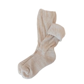 [sunayama] [Skin Side 92% Silk] Warm Soft Gauze Socks (Beige) [Made in Japan] (8732SK), beige