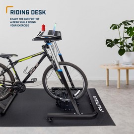 Alpcour Adjustable Bike Trainer Fitness Desk - Non-Slip Surface and Gadget Slots