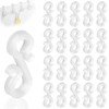 Flintronic Gutter Hooks for Outdoor Lights, 30 Pcs Plastic S