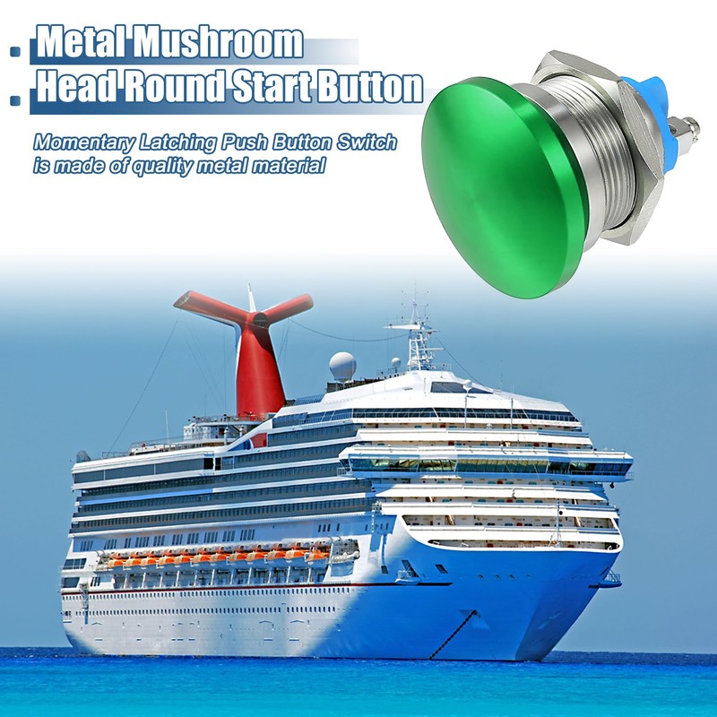 QUARKZMAN 22 mm Button Metal Button Metal Button AC/DC 12V-250V